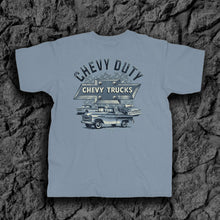 Load image into Gallery viewer, chevy duty trucks classic vintage blue